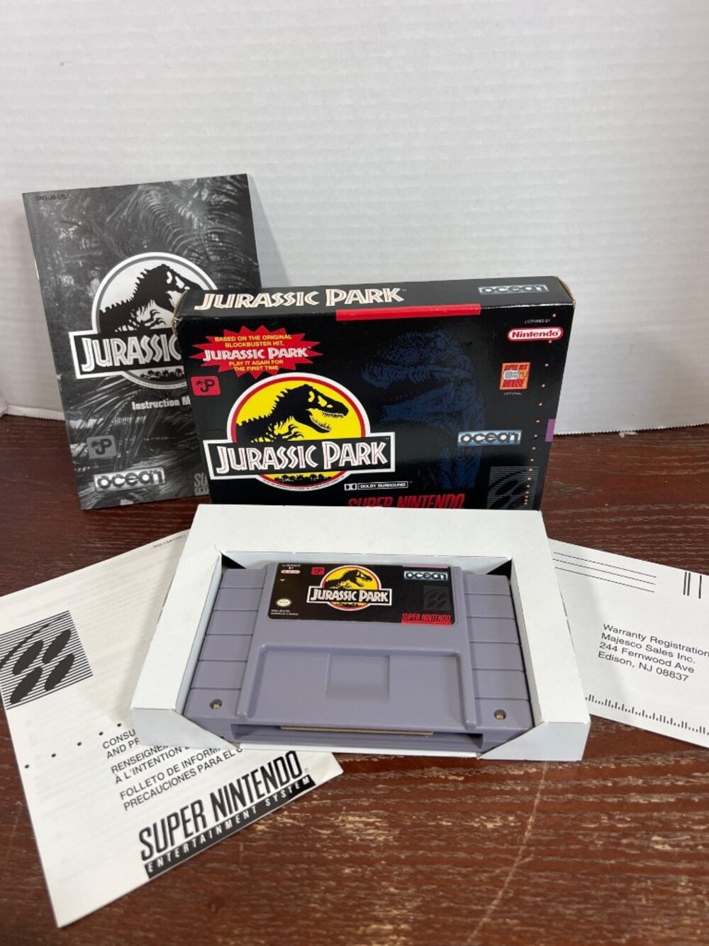 Jurassic Park SNES Complete In Box With Manual & Inserts Tested
